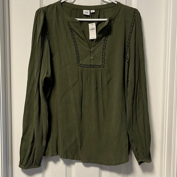 Gap olive green blouse | Med - Picture 1 of 6
